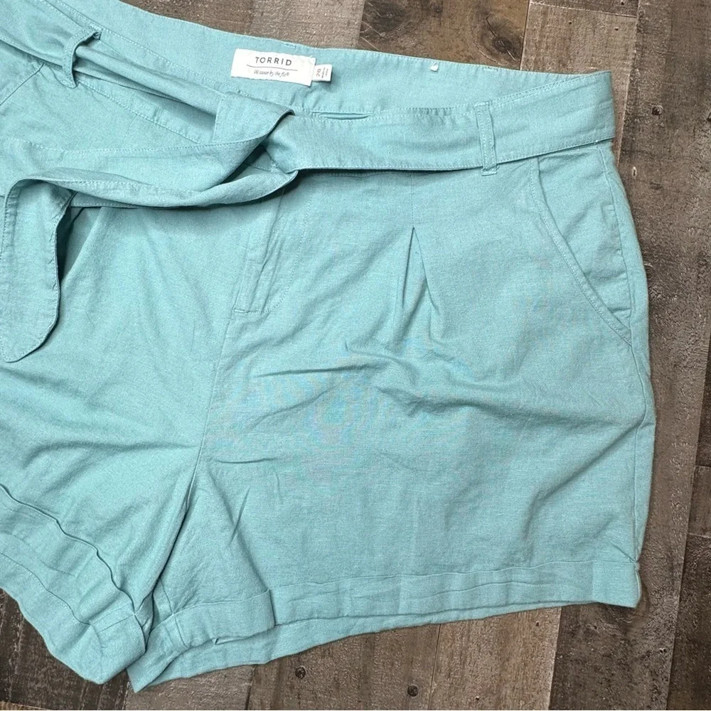 Torrid Women's Aqua High Waist Shorts
